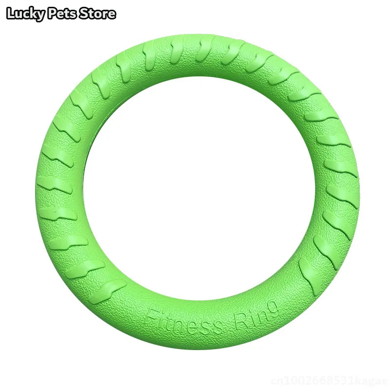 Pet Flying Disk Training Ring Puller Anti-Bite Annulus EVA Floating Sacuer Interactive Dog Toys for Aggressive Chewers Circle