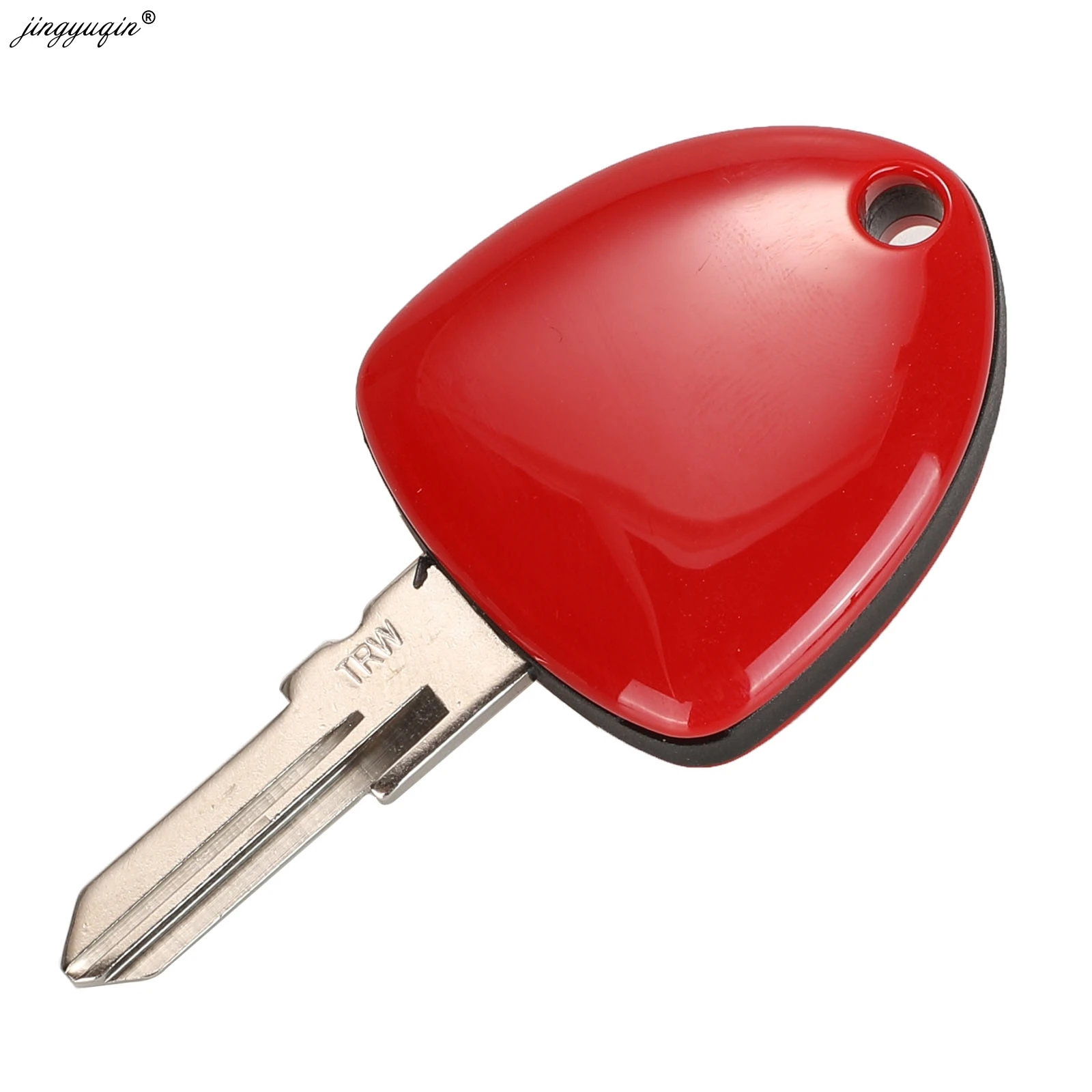 jingyuqin for Ferrari 458 F430 612 Key Shell 1/3 Button Uncut Blank Blade Smart Remote Key Cover Case Replacement Fob