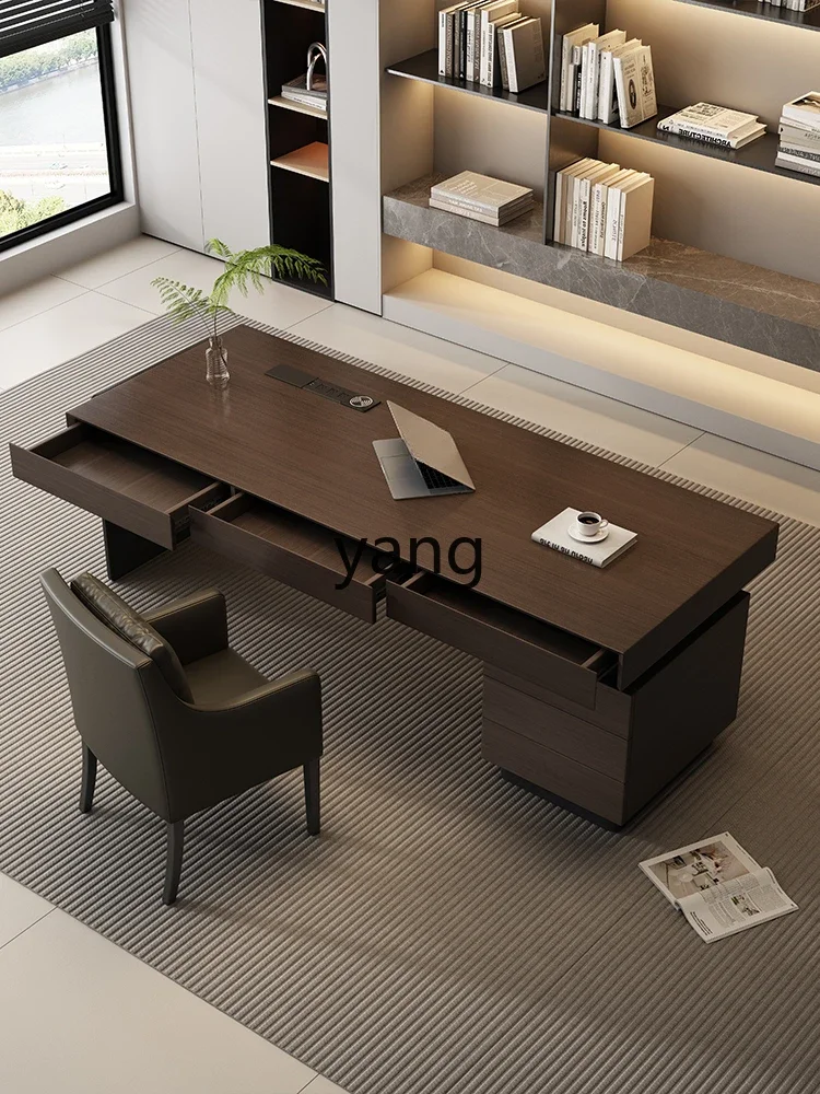 CX solid wood desk and chair combination light luxury design sense office simple study writing desk