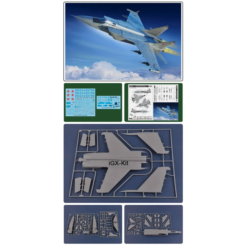 

HobbyBoss 81755 1/48 Scale Russian MIG31 MIG31M MiG-31M Foxhound Fighter Plane Airplane Plastic Assembly Model Building Kit