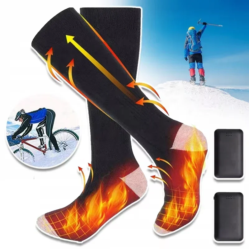 

Heated Socks for Men and Women,3-Temperature Control,Washable Electric Heating Socks for Winter-Ideal for Cycling,Hiking,Camping