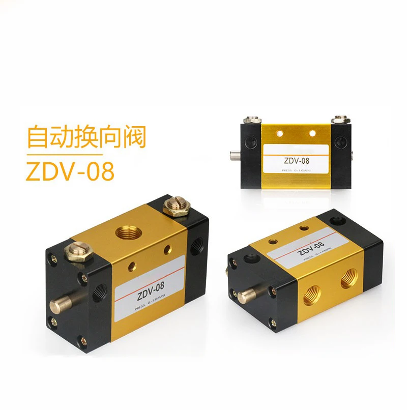ZDV-08 Two-position five-way directional valve Automatic Speed Regulating Valve for Pneumatic Cylinder CNC Machine