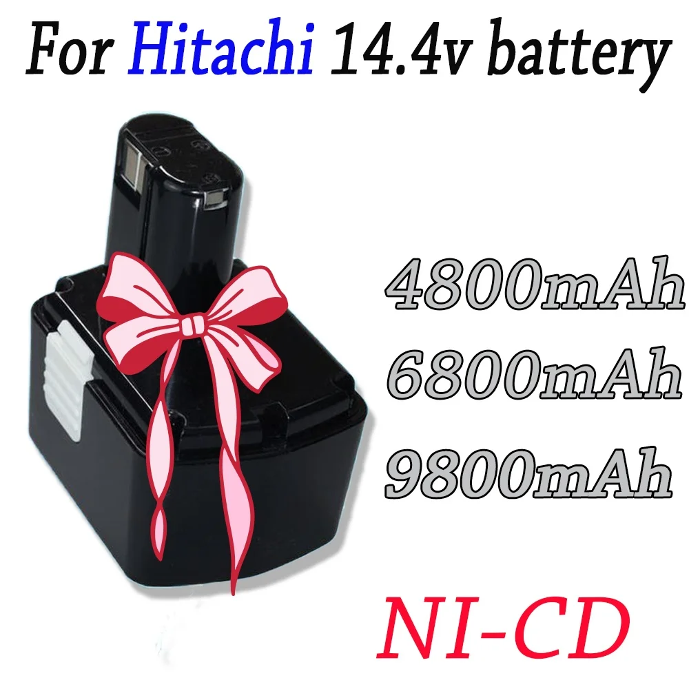 Rechargeable 14.4V Battery for Hitachi EB1414S EB14B EB1412S EB14S DS14DL DV14DL CJ14DL DS14DVF3 NI-CD 6800mAh