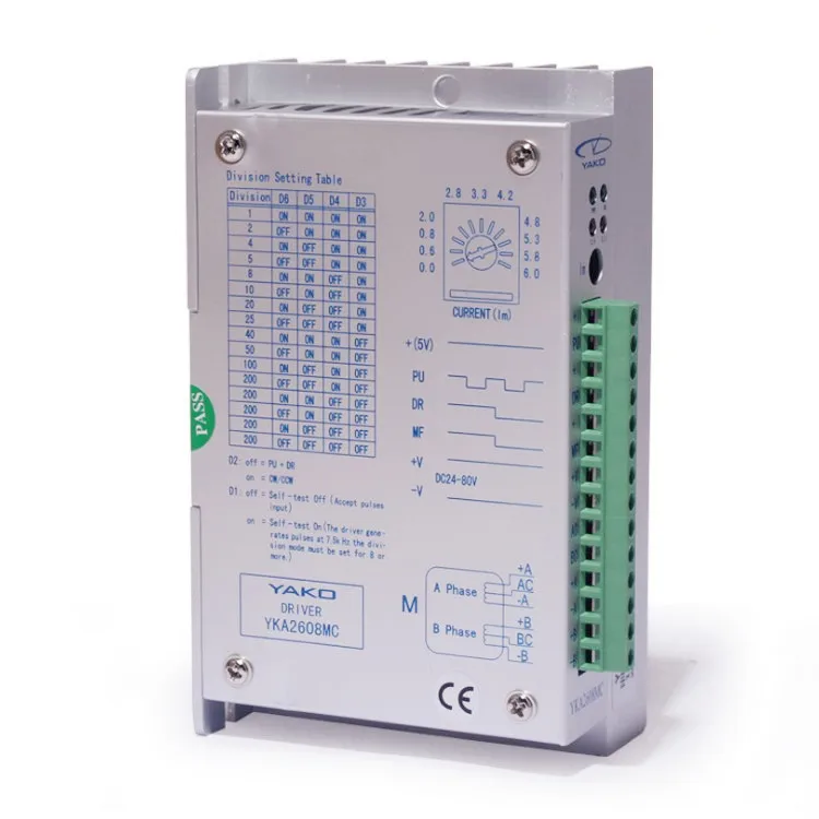 

New Original YAKO DC20~80V Two-phase Hybrid Stepping Motor Driver YKD2608MC for Laser Cutting Machine