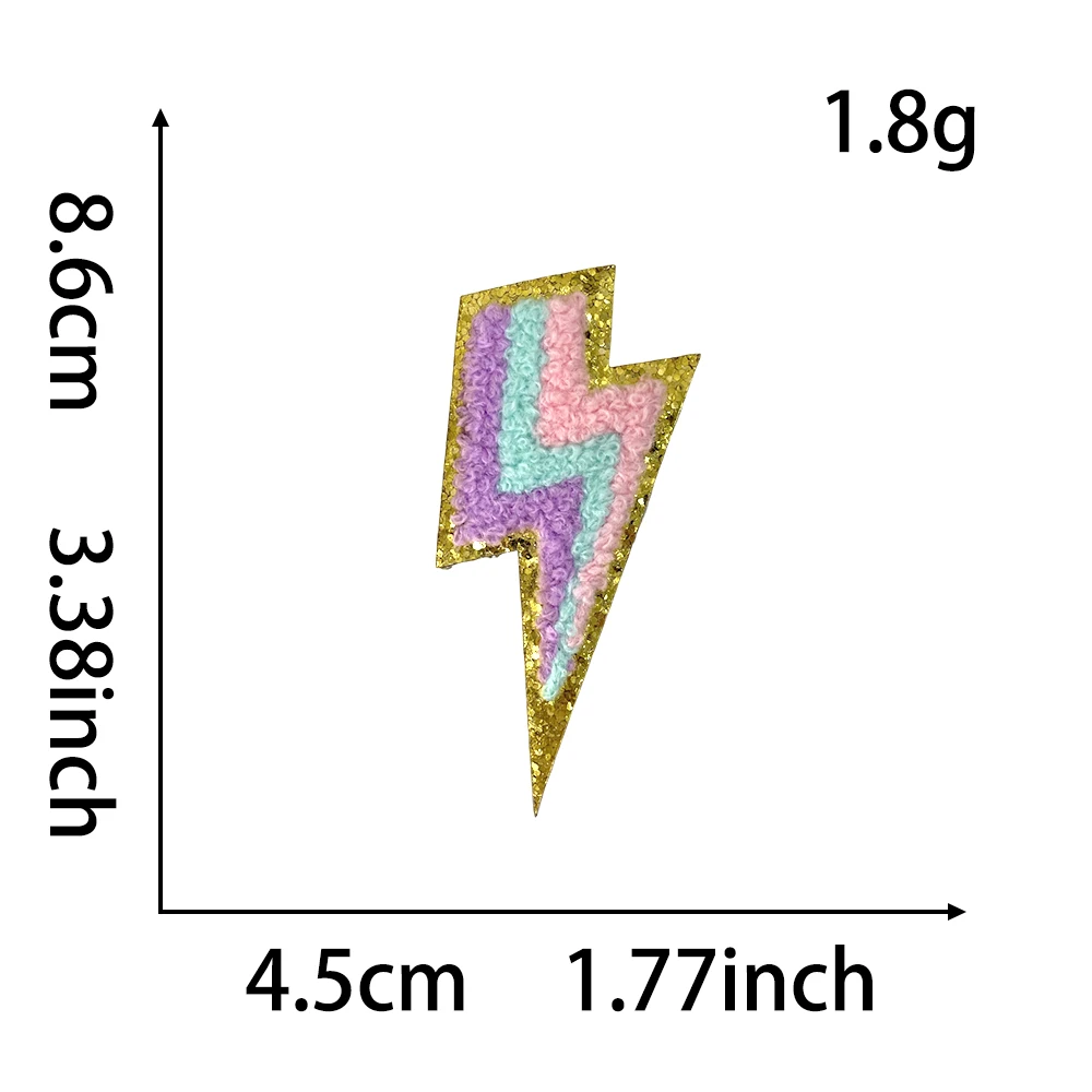 10 szt. Kolorowe łaty na haftowana tkanina z ręcznikiem błyskawicy do DII tęczowych naszywek na odzież łatki na dżinsy prasowanie kwiatów
