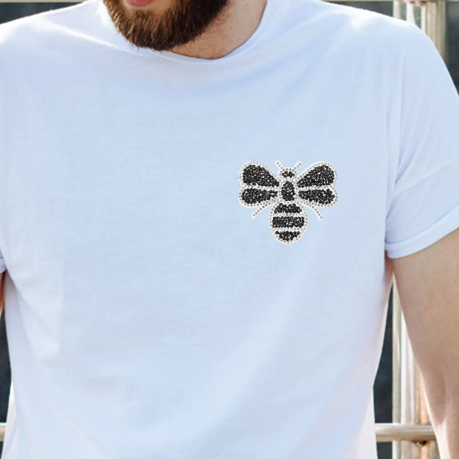 10 шт. термоаппликаций с декоративными стразами для одежды