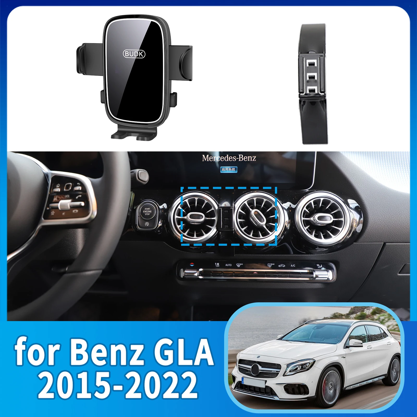 

Car Mobile Phone Holder Accessories for Benz GLA X156 X247 EQA B 2020~2025 GPS Bracket Navigation Stand Auto