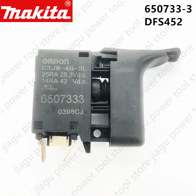 Interruptor Genuíno para Makita Peças de Ferramentas Elétricas 6507333 6507333 Dfs251 Dfs250 Fs452d Dfs452 Dfs452z