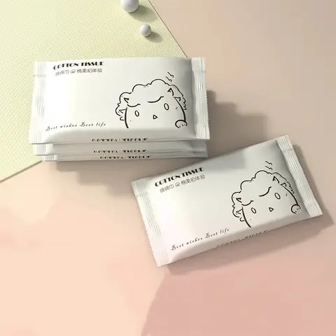 20 unidades/pacote Toalha Facial Descartável Macia Individual de Bolso Lenço de Papel para Limpeza Facial Toalha Quadrada de Beleza para Uso Seco ou Úmido para Remoção de Maquiagem