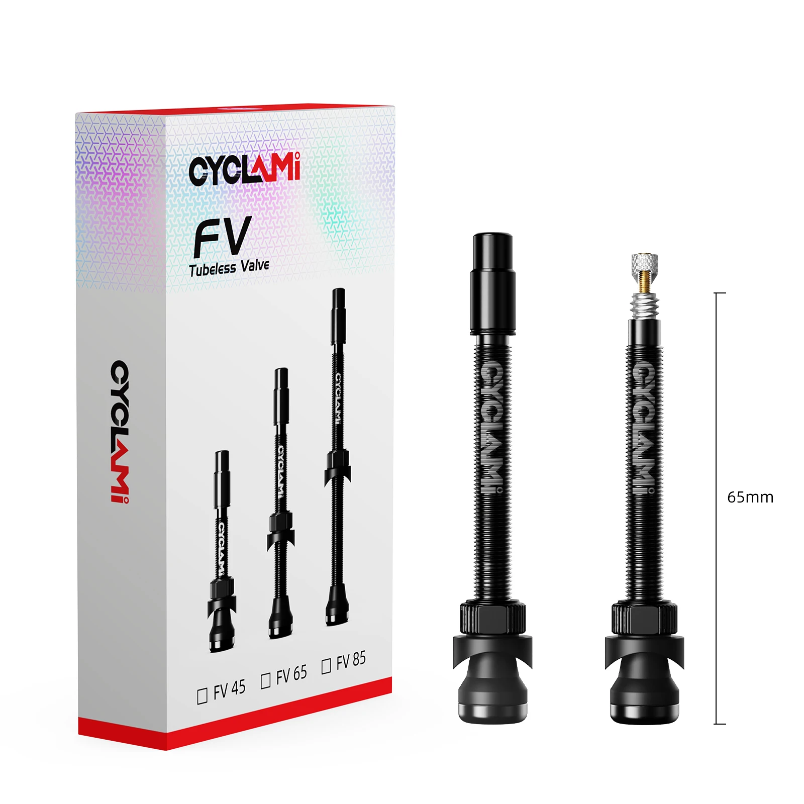 CYCLAMI 45 65 85 mm Tubeless Valves Bicycle Aluminum Alloy Presta Nipples Removable Core Air Valve For Road MTB Mountain Bike image 6