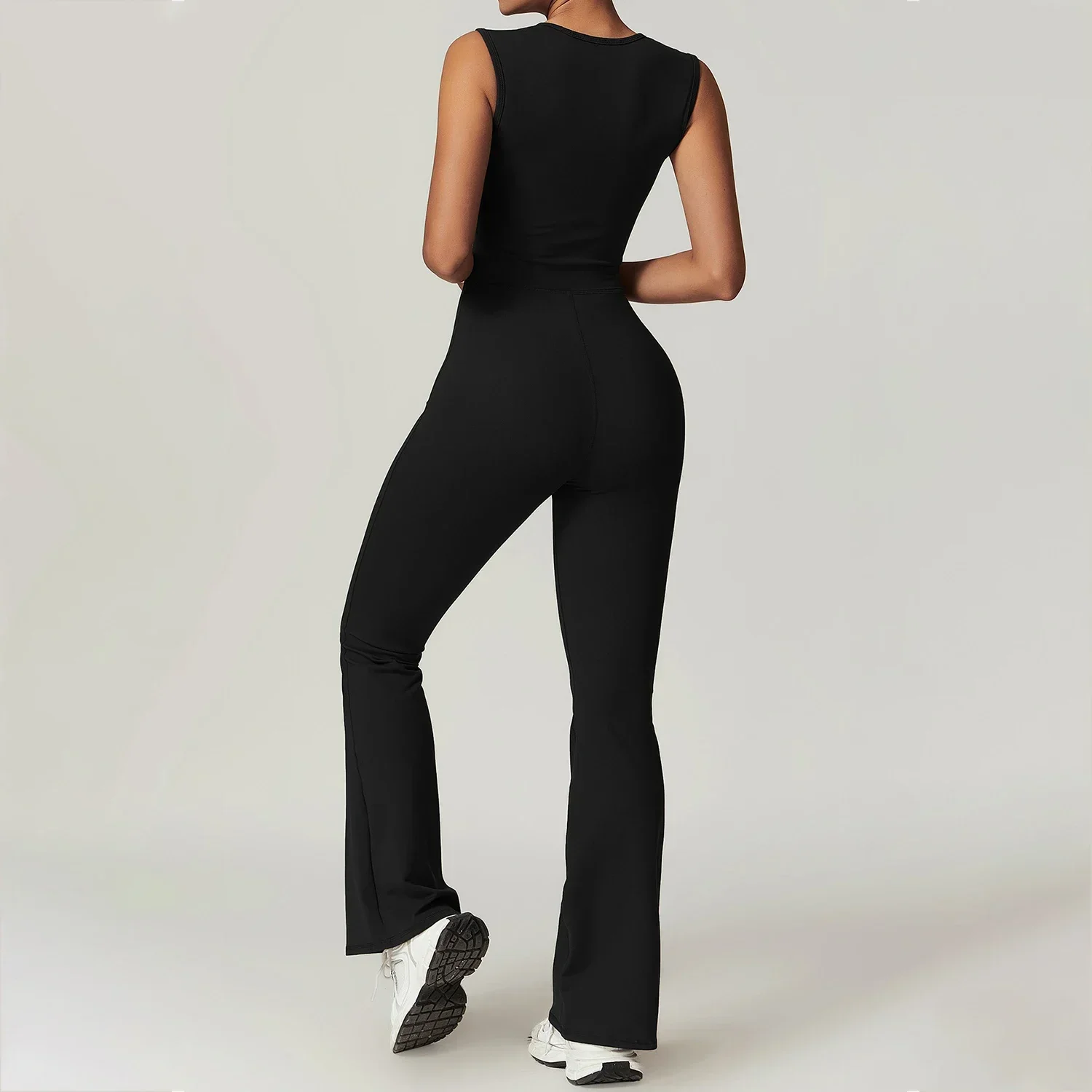 Sports Jumpsuit Yoga Clothing Tight Body Beauty Back Wide Strap One-piece Gym Clothing for Women Casual Micro Flare Fitness Pant