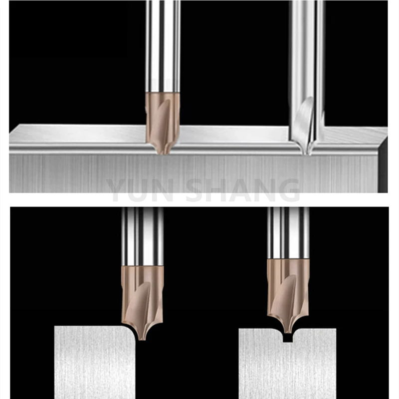 R0.5/R1/R1.5/R2/R2.5/R3/R4/R5 Inner R Angle Milling Cutter HRC60 Fillet Chamfering Carbide End Mill CNC Tool For Steel Aluminum
