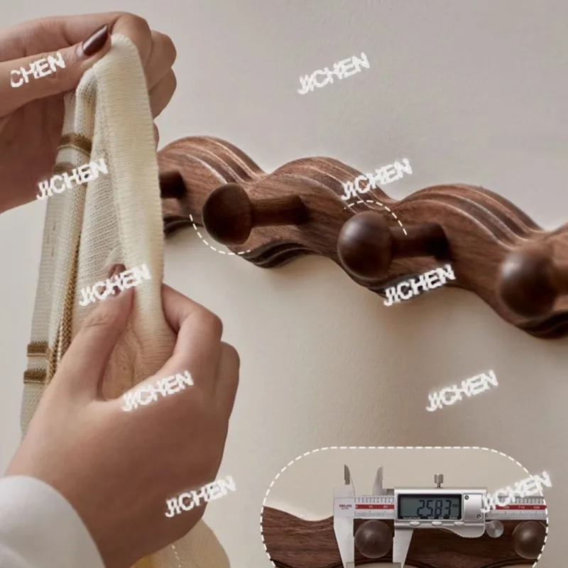 

Вешалки из цельного дерева, гардеробные, вешалка для одежды, креативный однотонный подвесной органайзер, настенный клей, принадлежности для мебели