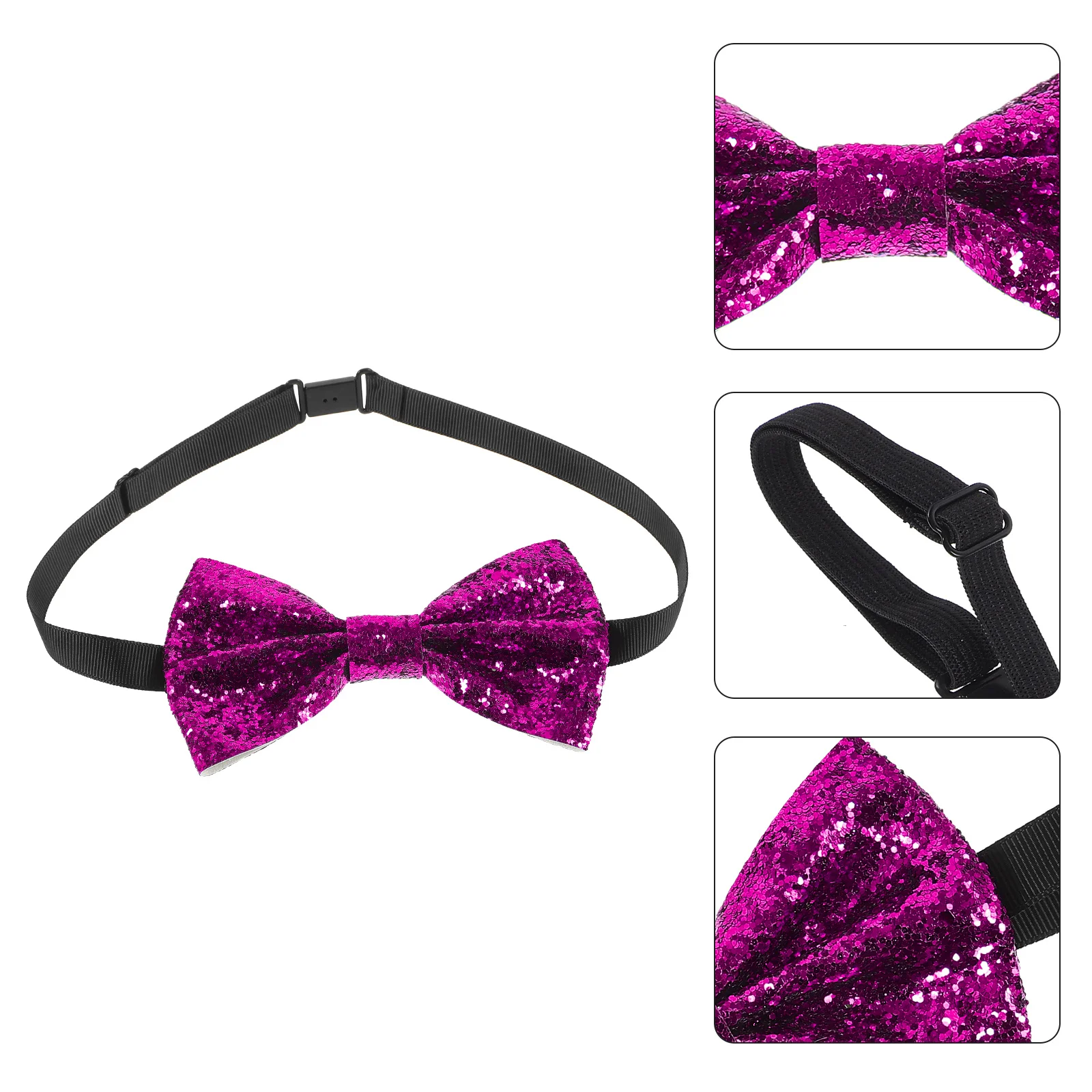

Bow Tie Sparkling Glitter Adjustable Pre-Tied Bow Tie Men Bowtie For Party Wedding Tuxedo Evening Banquet