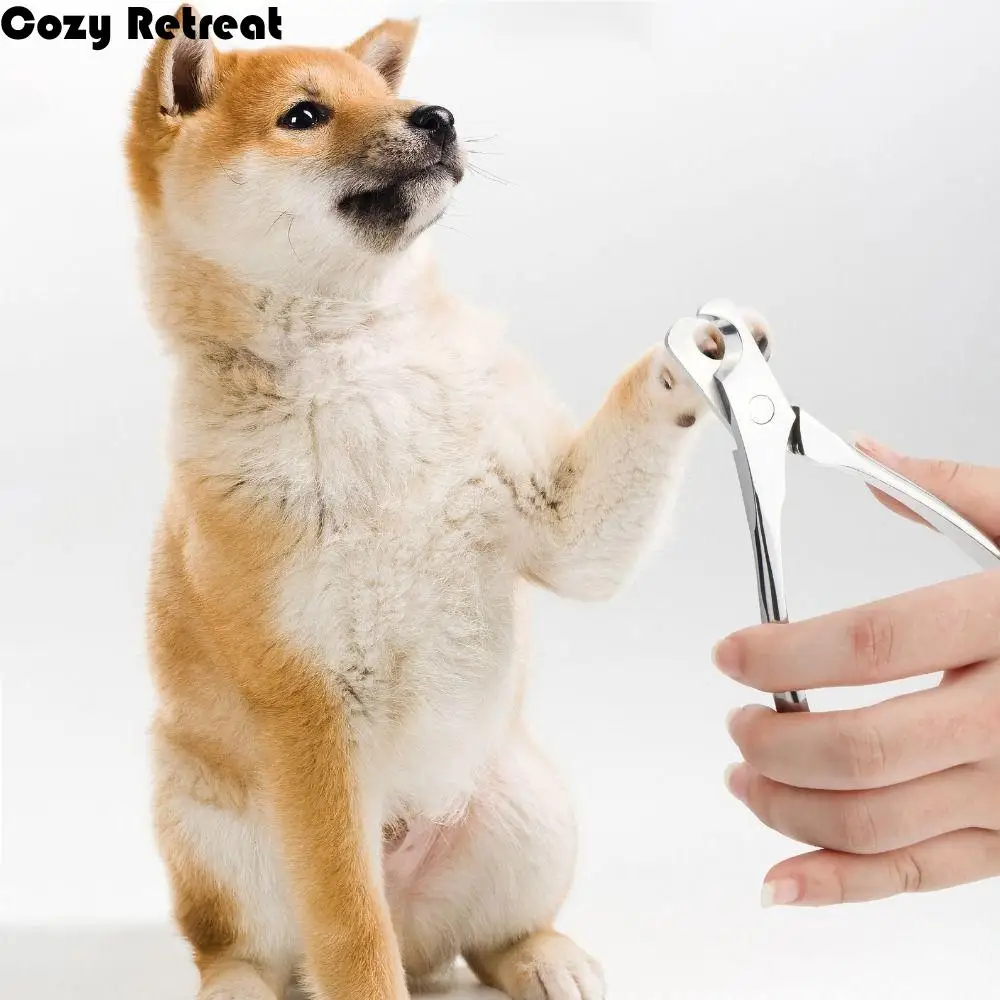 

Stainless Steel Pet Nail Clipper Wear Resistant Professional Cat Nail Cutters Crescent Mouth Sharp Dog Nail Trimmers