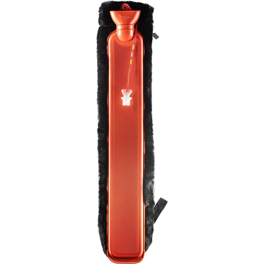 

Длинная грелка с мягкой меховой крышкой на молнии, грелка для облегчения боли, ПВХ, без бисфенола А и петальона, ремешок 2-го поколения