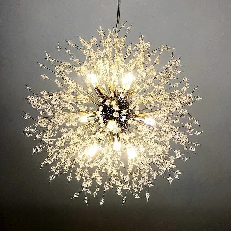 2024 Modern Crystal Dandelion Chandelier Lighting Pendant Lamp For Home Decoration Samsarah SH-P40