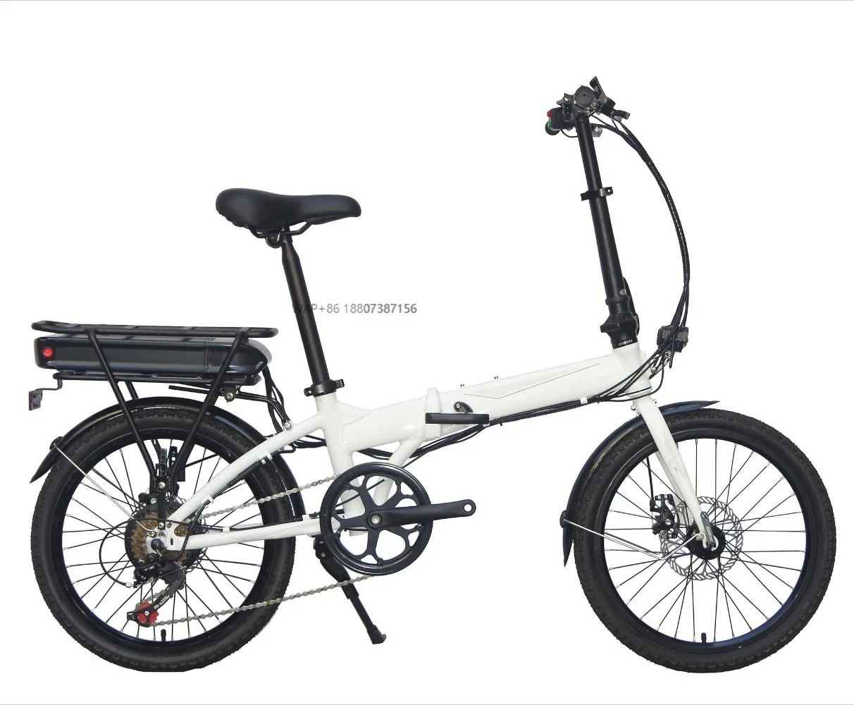 Professional Manufacturer's Mini Electric City Folding Bike with 7 Speed Gears Aluminum Alloy Frame Lithium Battery Power Supply