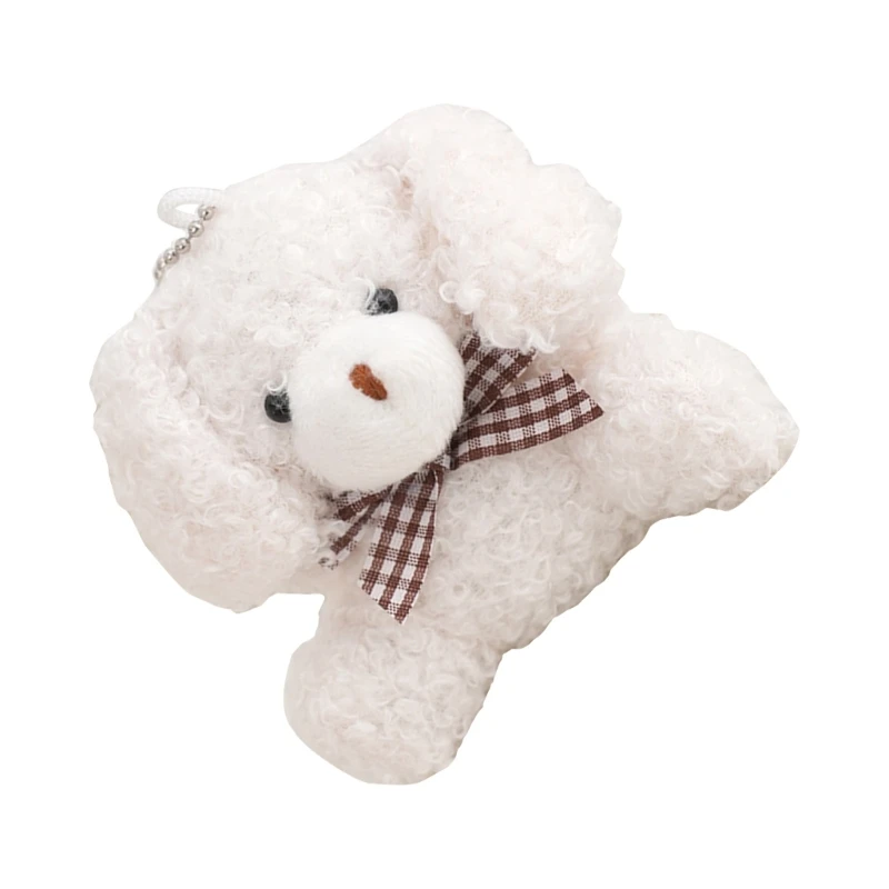 Sang Trọng TeddyDog Búp Bê Móc Khóa Trang Trí Hoạt Hình Mặt Dây Chuyền Cho Túi Ví Tote Lô Mặt Dây Chuyền Búp Bê Nhồi Móc