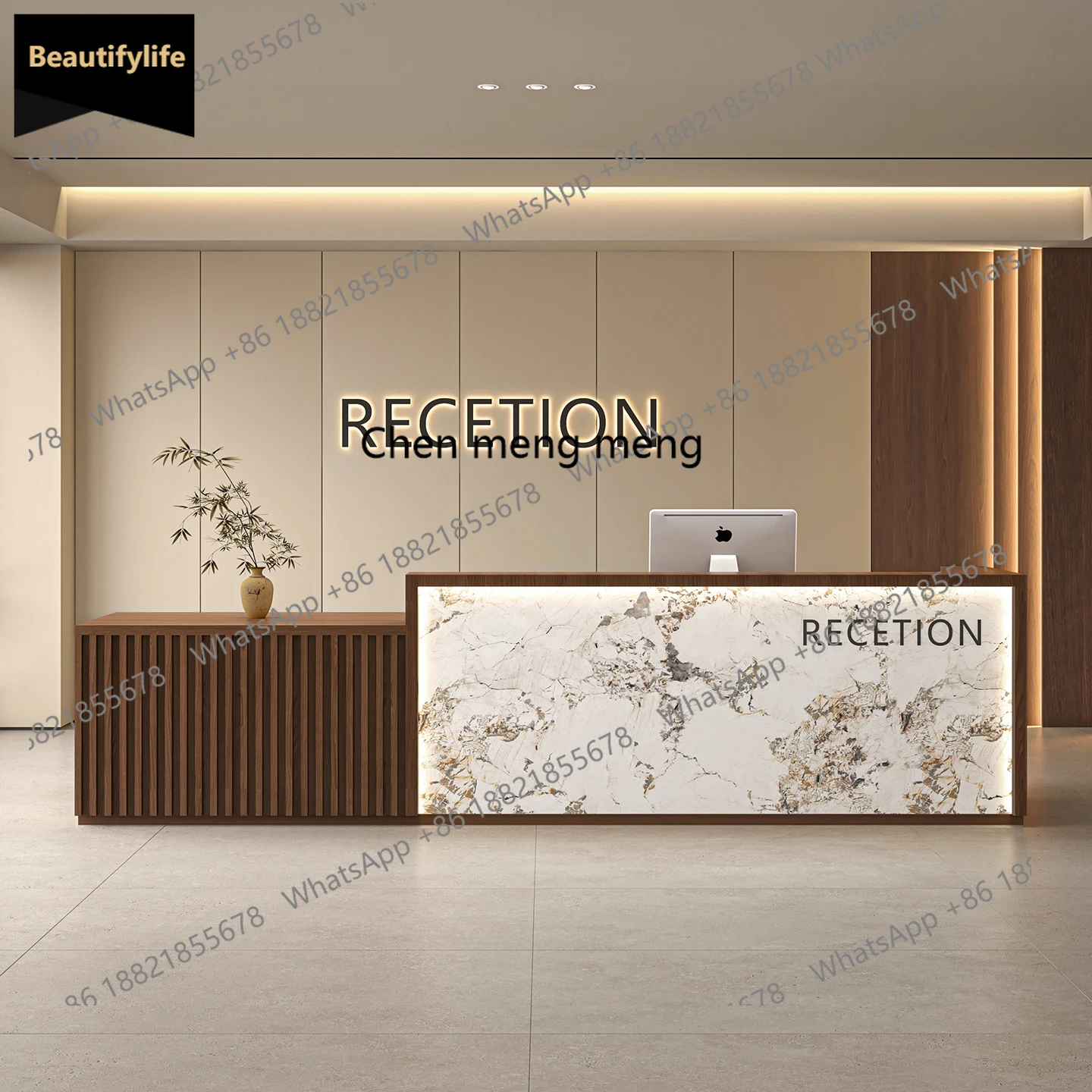 A139 Chinese Hotel Reception Desk Company Front Desk Beauty Salon checkout page Homestay Service Counter Shop Bar