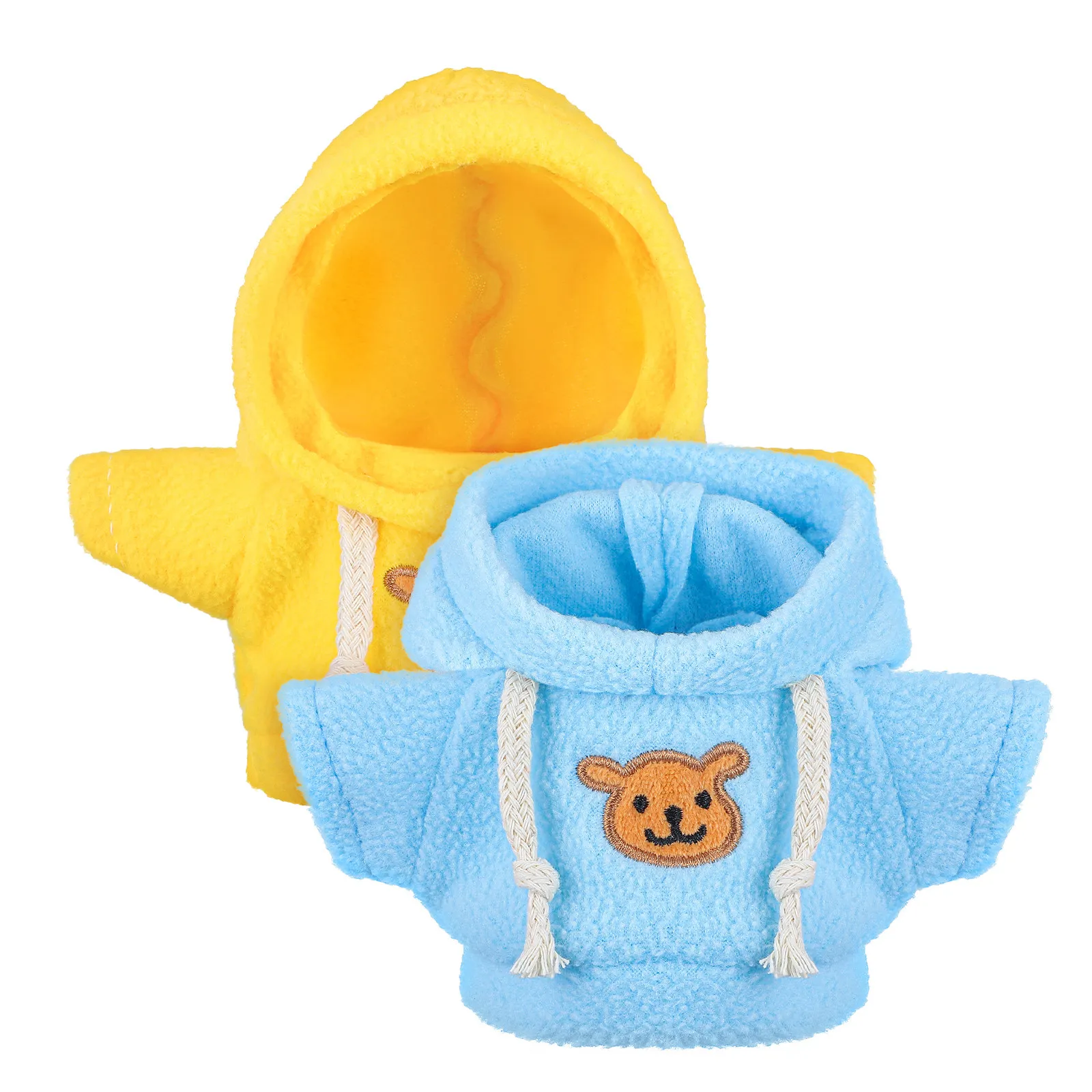 

2Pcs Stuffed Animal Clothes Bear Hoodies Soft Elastic Fabric Easy Dress Up Adorable Look Perfect Gift for Children Decor Outfit