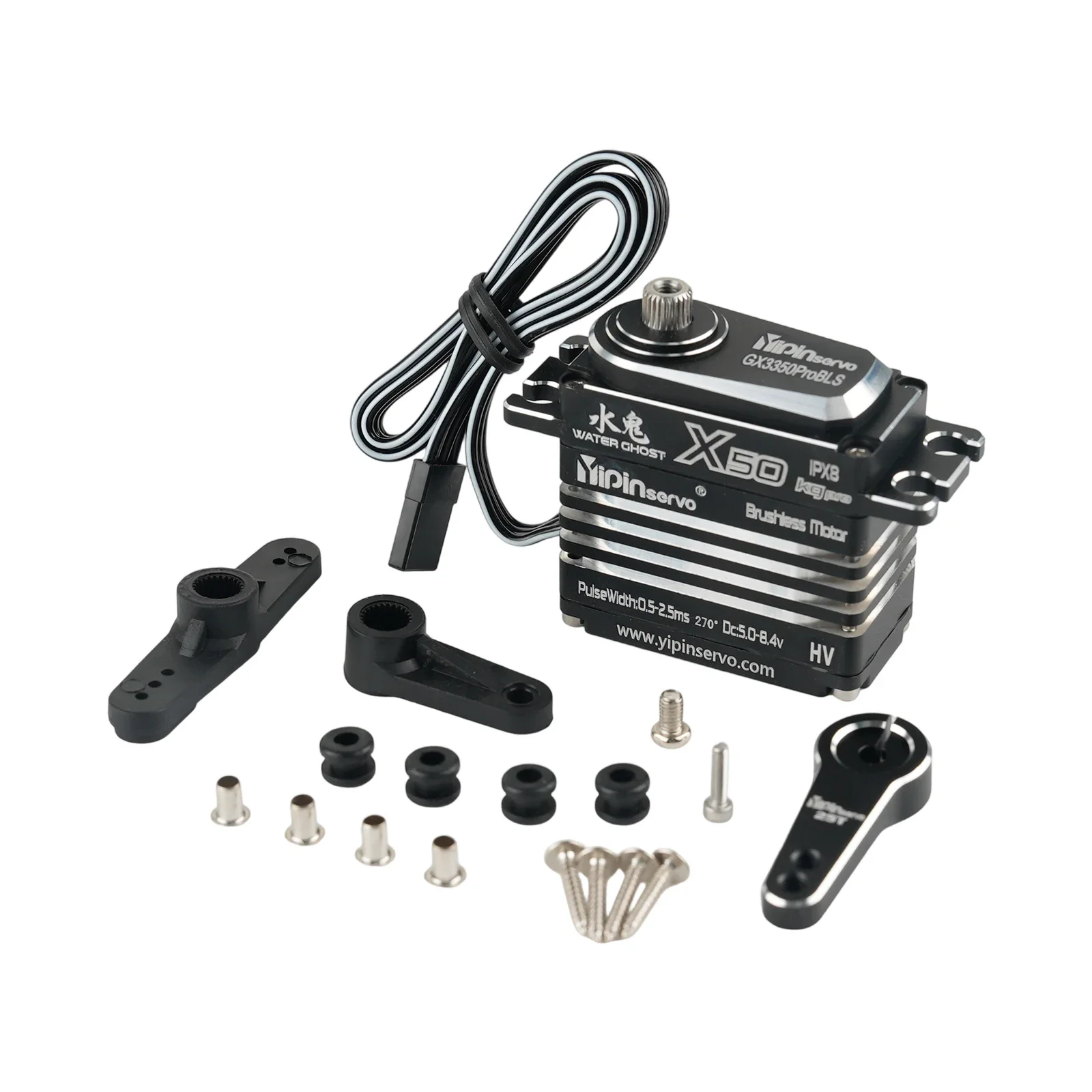 GX Yipin X50 Pro 50kg Digital Servo High Torque Brushless Motor IP67 Waterproof Metal Gear Servo Motor PC Peripherals Module