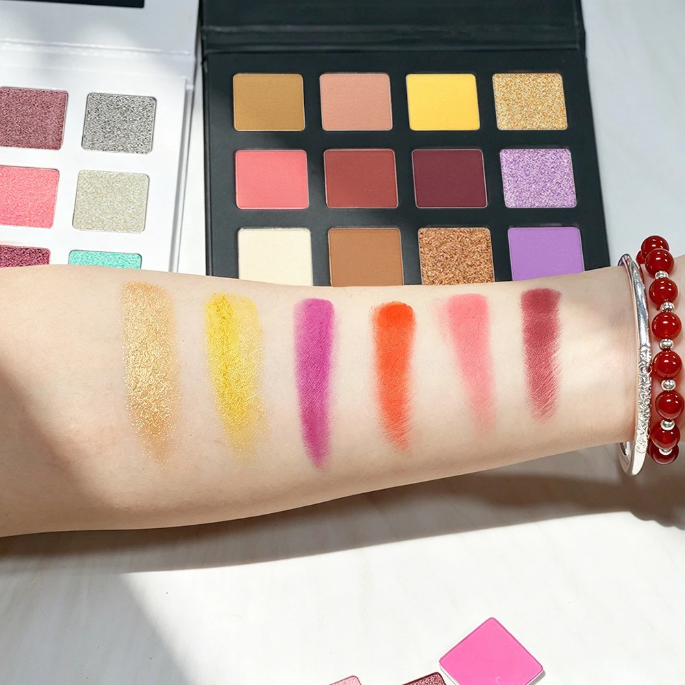 DIY Matte Shimmer Eyeshadow Palette Private Label Custom Logo Wholesale Vegan Makeup Choose Your Own Shades