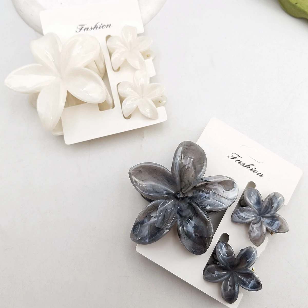 3/6/9/12 Stück Hawaiianische Haarspangen mit Farbverlauf und Blumenmuster für Damen und Mädchen, modische, rutschfeste Haarspangen aus Kunststoff, Haar-Accessoires – Detail 13