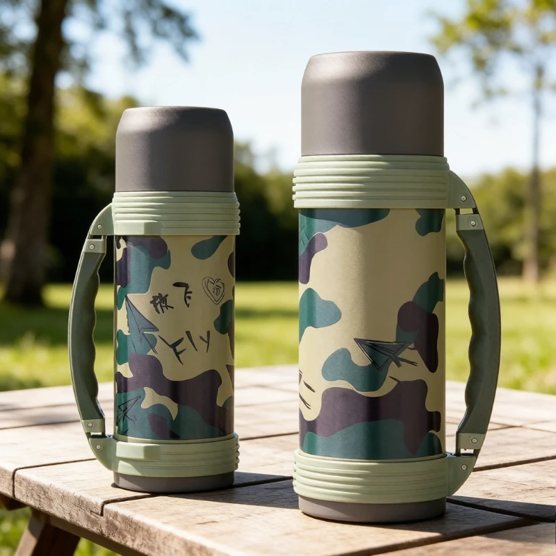 Stainless Steel Thermos, Large Capacity Insulated Travel Mug, Portable Outdoor Hiking Sports Water Bottle, Durable Long-Lasting