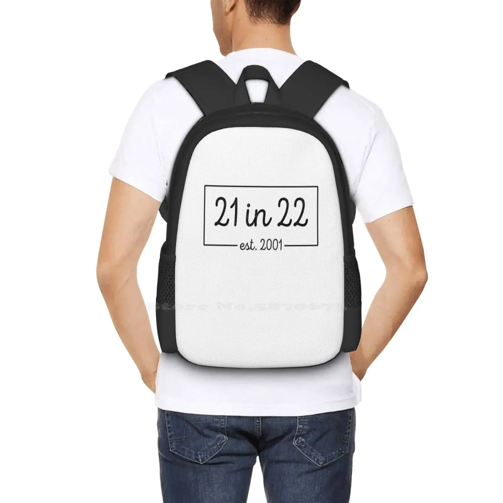 21 في 22 Est 2001 | عيد ميلاد 21 | تحول 21 في 2022 | 21St هدية عيد ميلاد حار بيع المدرسية حقيبة الظهر حقائب الموضة 21 بوصة #6