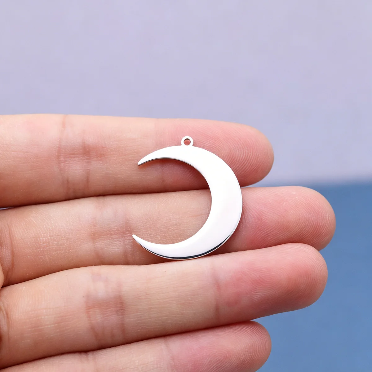 3pcs Stainless Steel Crescent Moon Charms Celestial Moon Pendant for DIY Jewelry Making Necklace Earrings Supplies Wholesale
