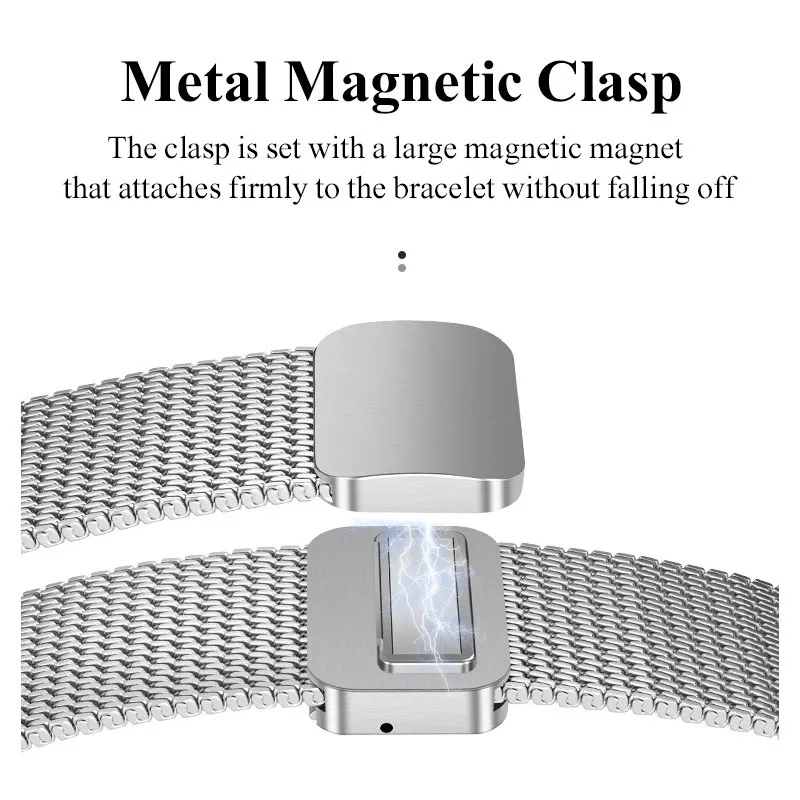 Magnetic Metal Loop Band for Apple Watch ultra 1 2 49mm Stainless Steel Strap Series 9/8/7/6/5/4/SE 38mm 40mm 42mm 44mm 45mm