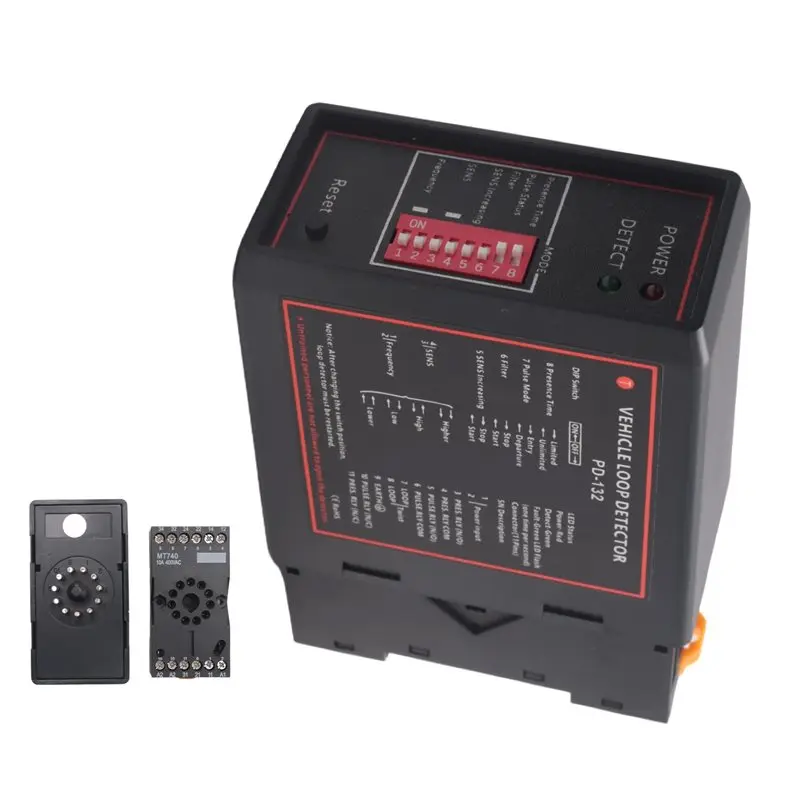 ●PD132 Single Channel Inductive Vehicle Loop Detector Parts Accessories For Car Parking Lot Vehicle Loop Detector ENGLISH VERSIO