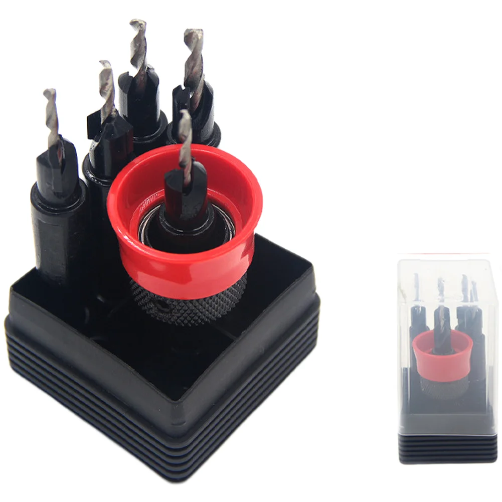 1set Adjustable Depth Bearing Countersink Drill Bit Set With Hex Shank 2.5mm To 4.0mm Drills For Flush Concealed Installations
