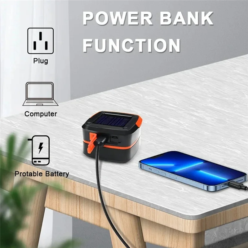 ABPR-Camping Light Solar Rechargable Foldable Portable Lantern