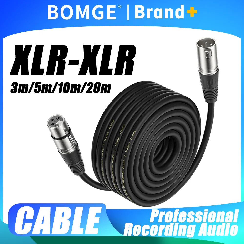 High Quality XLR Cable Male to Female 3 Pin Balanced Audio Cable For Microphone Mixer Amplifier Long 3m 5m 10m 20m
