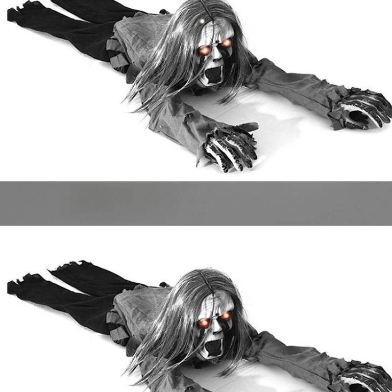 

Хэллоуин призрак ползающий реквизит индукция, секретная комната ручное украшение индукционный бар ползающий призрак, украшения для вечеринок