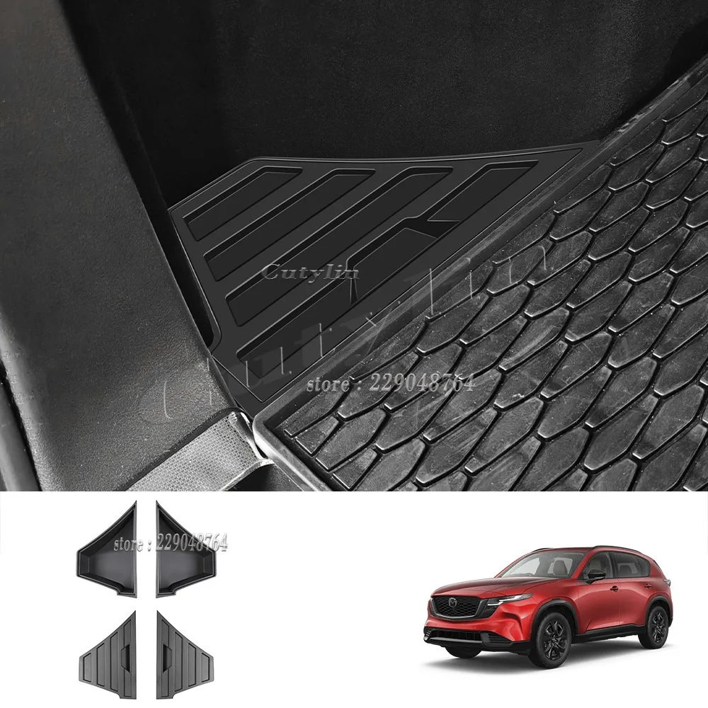 For Mazda CX-5 CX5 2026 2027 Car Rear Trunk Side Storage Box With Cover Waterproof Cargo Organizer Stowing Tidying Tail Boot