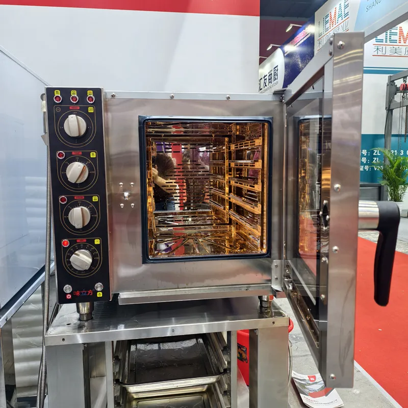 Commercial Chicken Bread 10trays Gas Operated Combi Steamer Oven