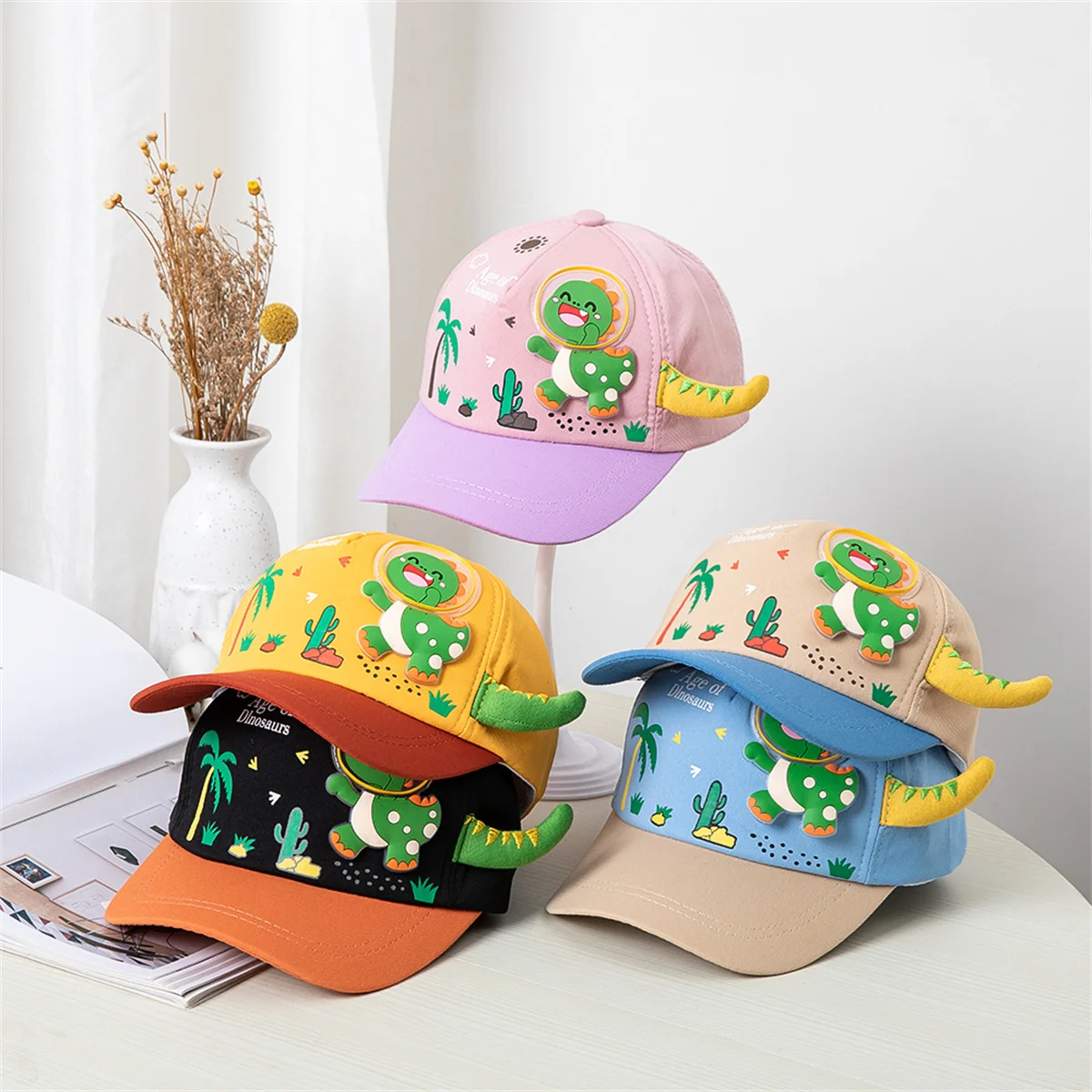 Kids baseball cap Boys Girls Sun cap Classic graffiti splicing color three-dimensional fun pattern kids baseball cap fashion hat