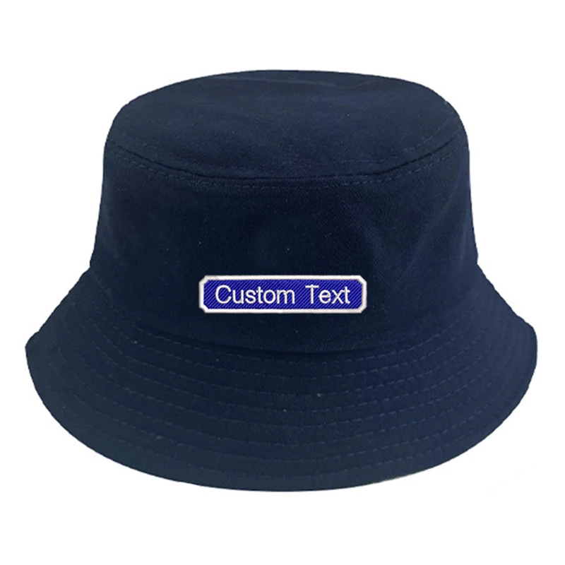 Custom Embroidery Text brodé Sun Men French bob Bucket hats non reversible Cotton Women bob Hat Fisherman