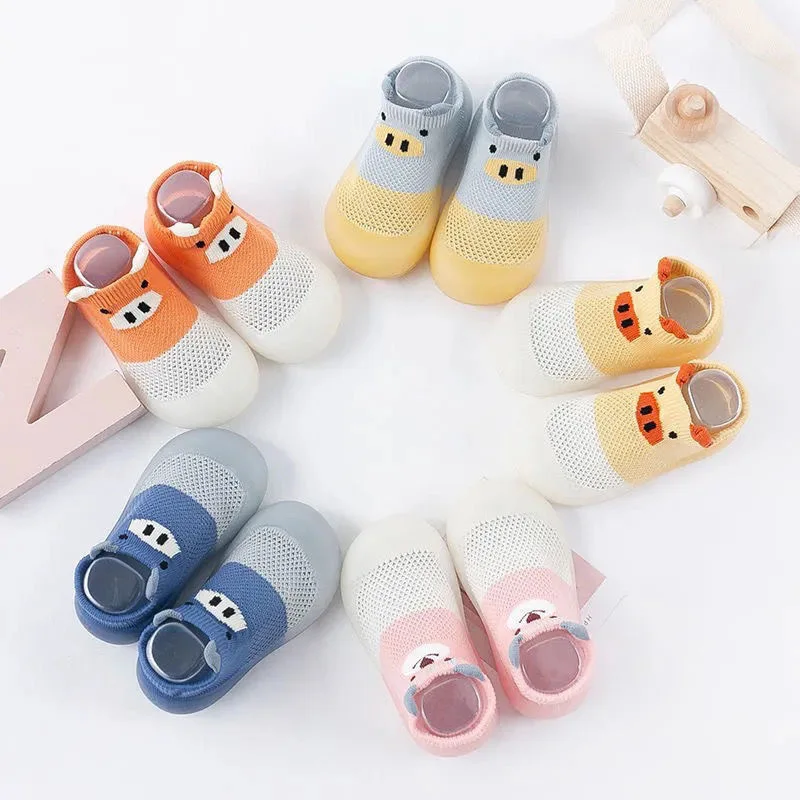 

Baby Mesh Socks Shoes Cartoon Animal Kids Boy Girls Casual Soft Sole Anti-slip Indoor Floor Sneaker Toddler First Walker Socks