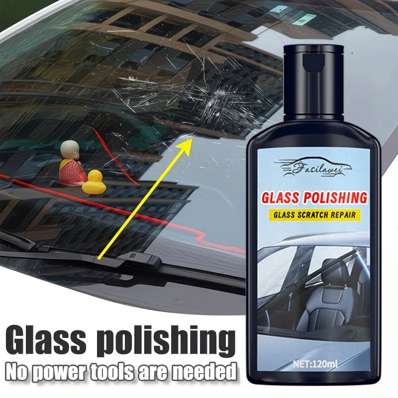 Glass Scratch Repair Paste – Quickly and effectively removes minor scratches & haze residue. No-residue polish for car windows