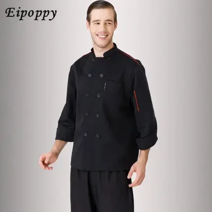 New Autumn Winter Food Service Kitchen Chef Jackets Uniform Long Sleeve Hotel Cook Workwear Clothes Restaurant Chief Clothes