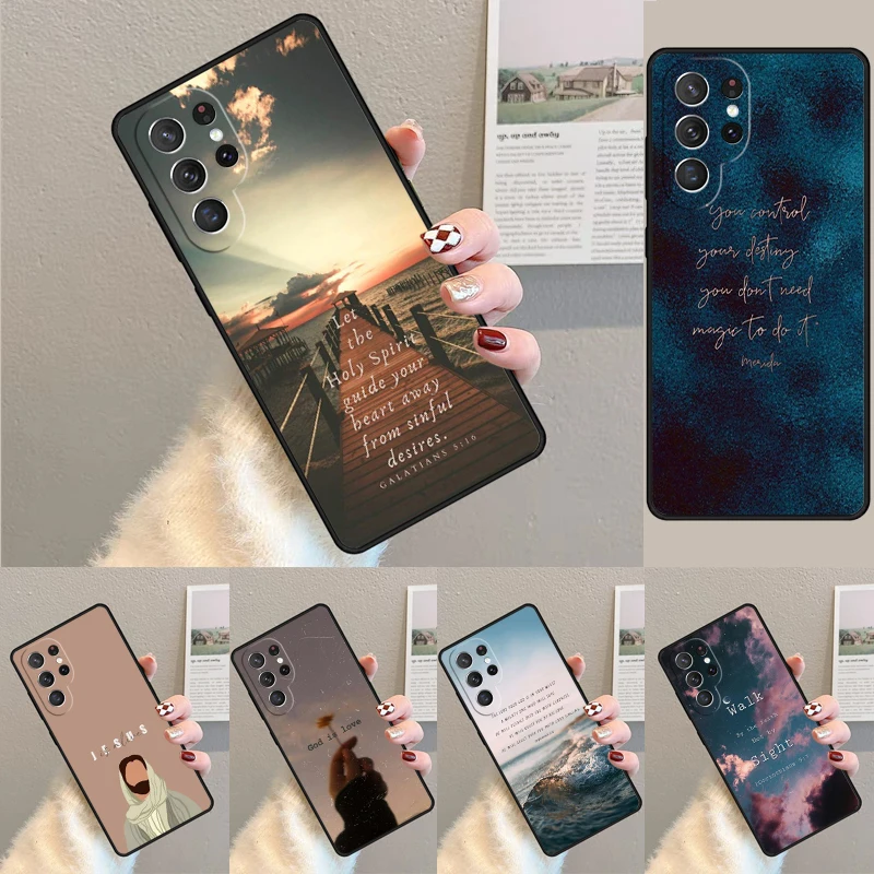 Jesus Christ God Bless You Silicone Phone Case For Samsung Galaxy note 10 pro S26 S25 S24 S23 S22 S21 Plus S25Ultra Capa Cover