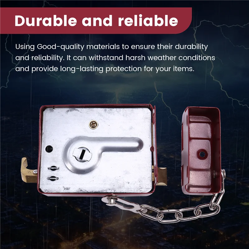 -RRKK Cast Iron Anti-Theft Lock Exterior Door Multiple Insurance Security Household Indoor Dormitory With Key Wooden Door Lock