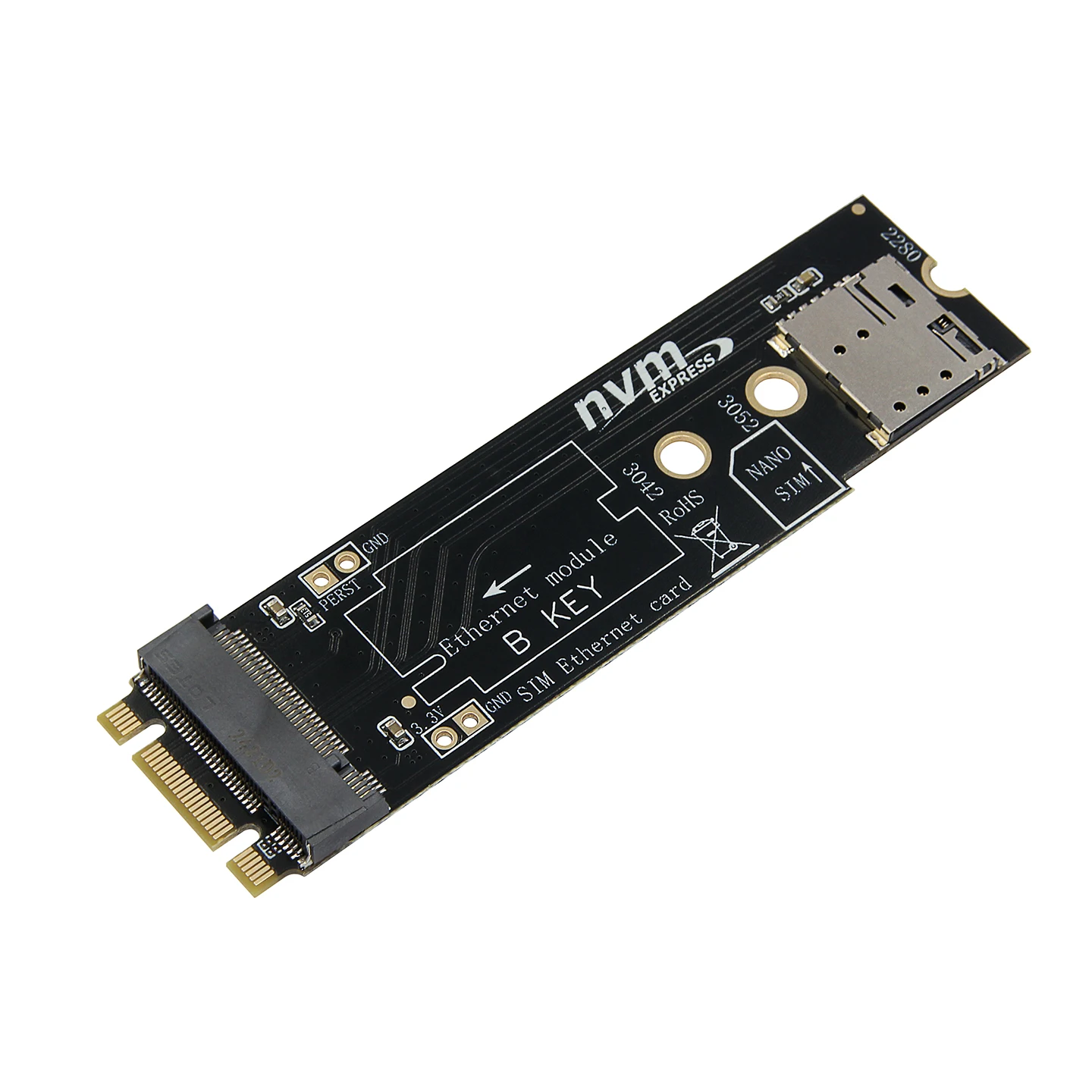 Image of M.2 B Key 4G 5G Netzwerkkartenmodul auf NGFF M Key oder B Key Adapterplatine