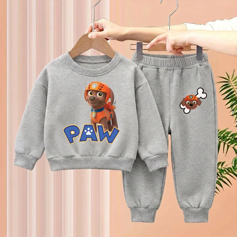2026 Autumn and Winter Fashion Trackksuit for Kids Paw Patrol Casual Sweatshirt and Sweatpant Two Piece Sets Boys Hoodies Set