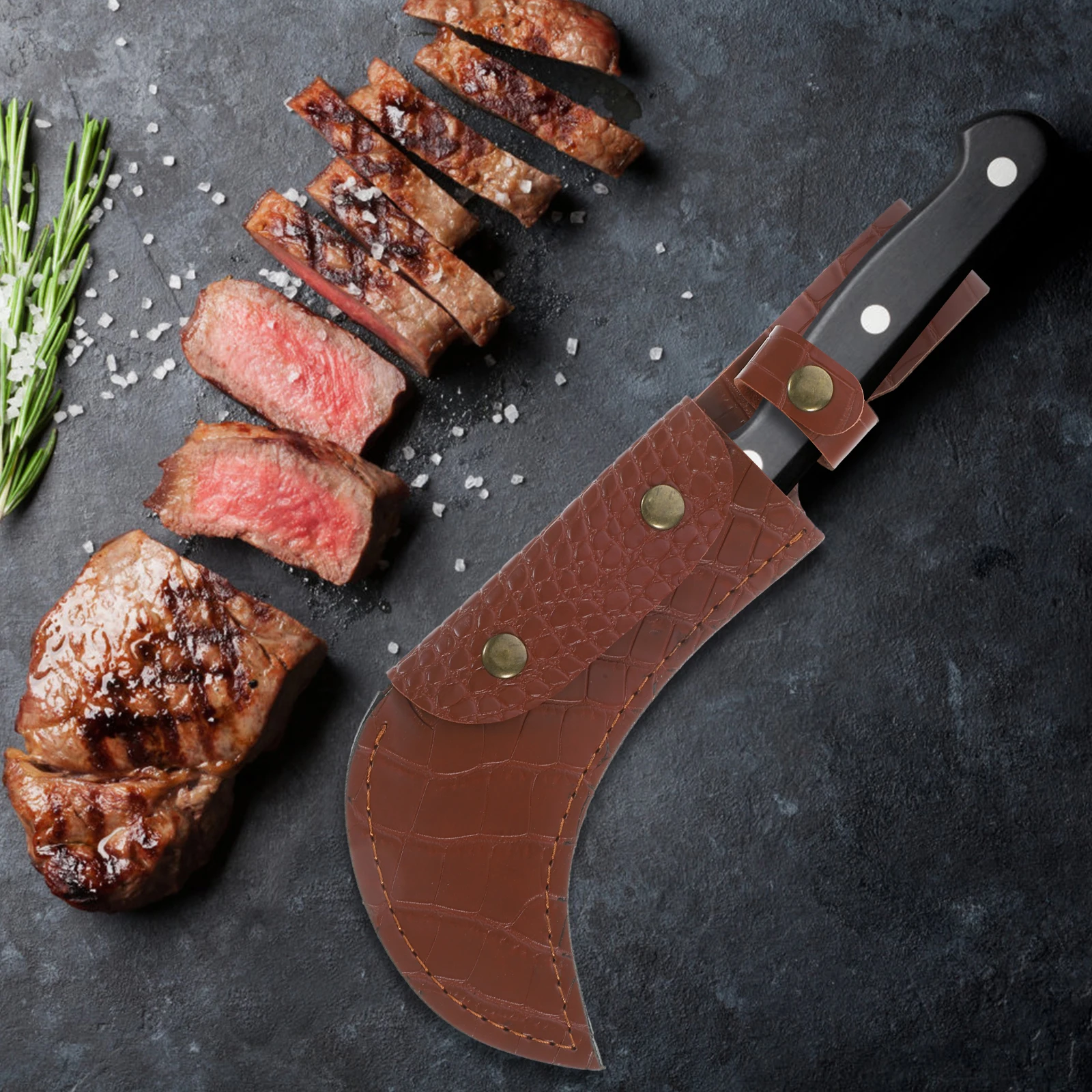 

Cutter Protective Sleeve PU Fruit Knife Guard Practical Kitchen Accessory Cutter Protective