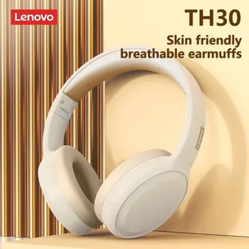 Lenovo-Casque sans fil pliable avec micro, écouteurs de musique, casque de jeu, casque de sport, téléphone de sauna, original, Bluetooth 5.3, TH30